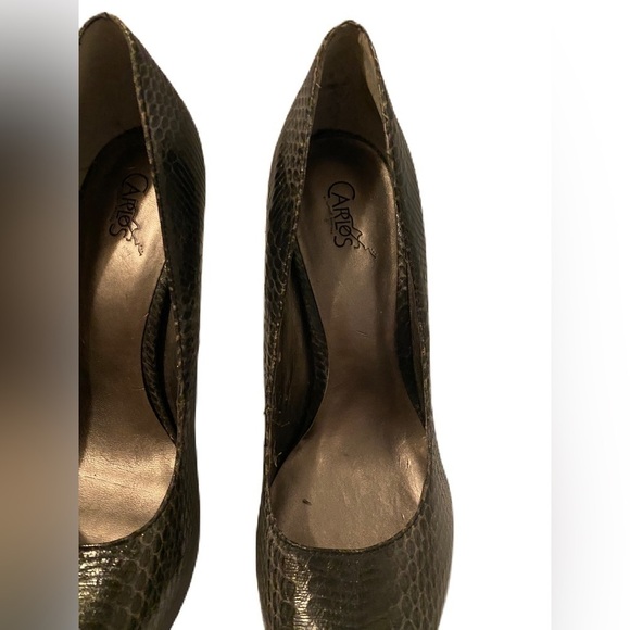 Carlos Santana Faux Snakeskin Platform Pumps Size 10 - Picture 5 of 11